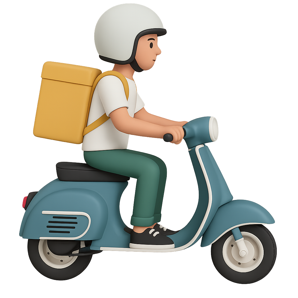 Motoboy delivery loading